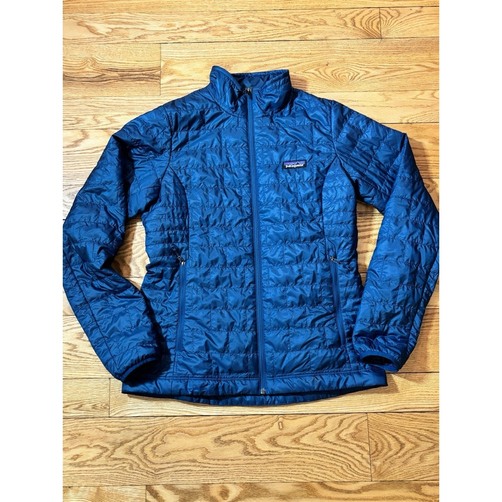 Patagonia Nanopuff Jacket Women's M Quilted Full Zip Gorpcore Lightweight Blue